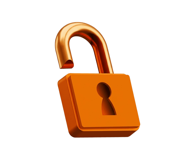 Glänzendes Schloss-Visual für die Überwachung von Datenlecks